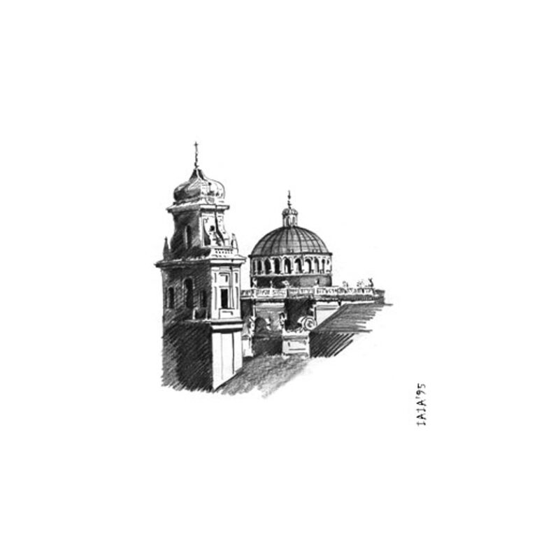 Cupola Chiesa S.M.della Steccata e Campanile di Piazza Garibaldi - Opera di Ilaria La Rosa