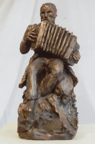 Suonatore di fisarmonica - Opera di Nicola Romualdi