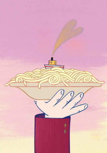 Un mare di pasta - Opera di Andrea Pecchia