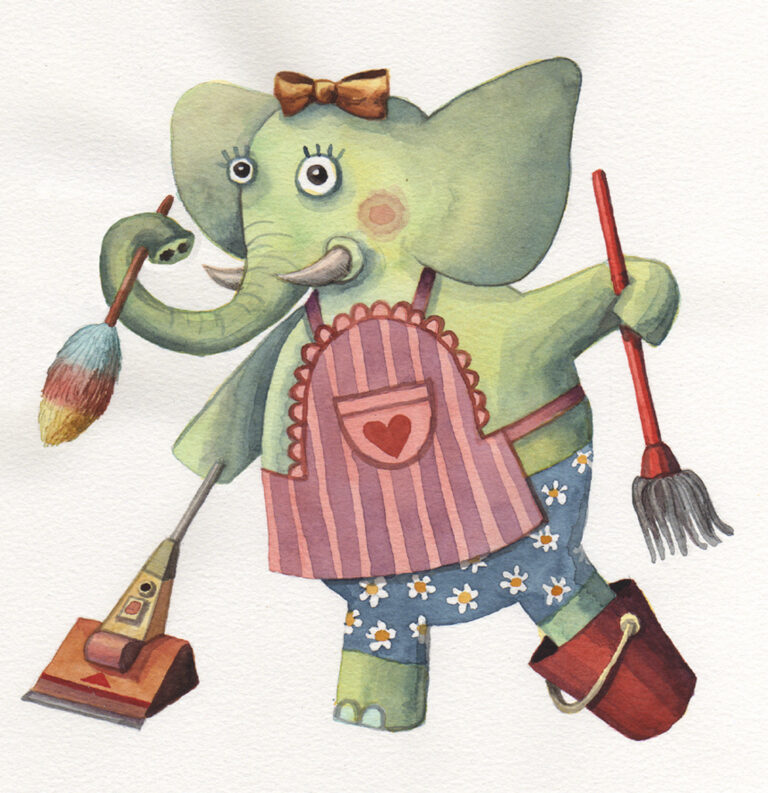 L’elefante delle pulizie - Opera di Marta Farina