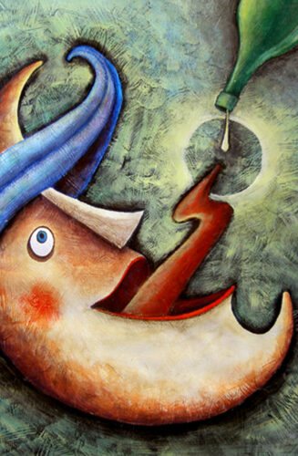 La luna beona - Opera di Marta Farina