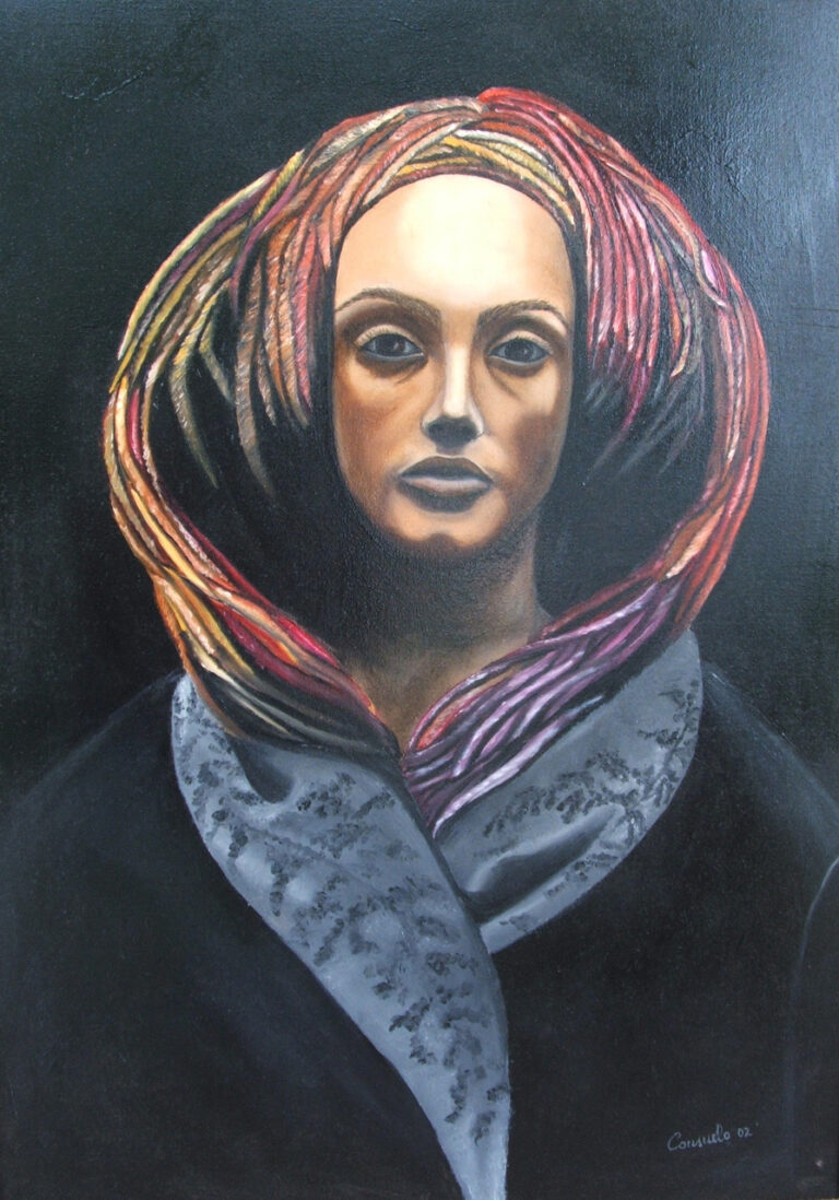 Signora in nero - Opera di Consuelo Grossa