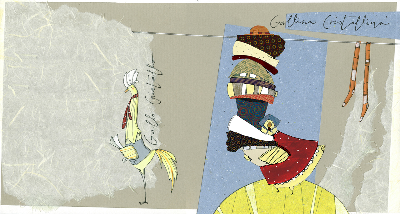 Gallo cristallo - Opera di Claudia Bordin