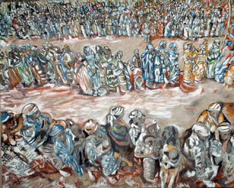 La fila della sete - Opera di Fabio Rodio