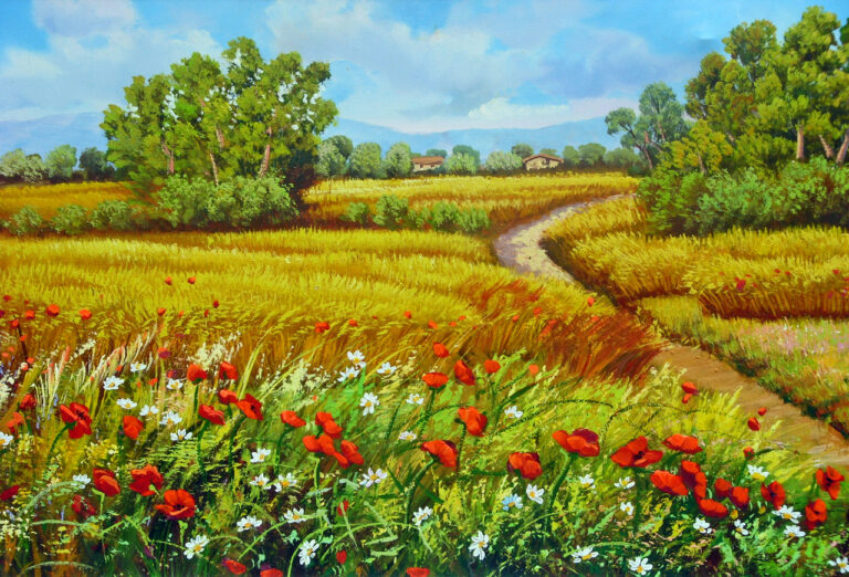 Papaveri nel grano - Opera di Gerardo Amante