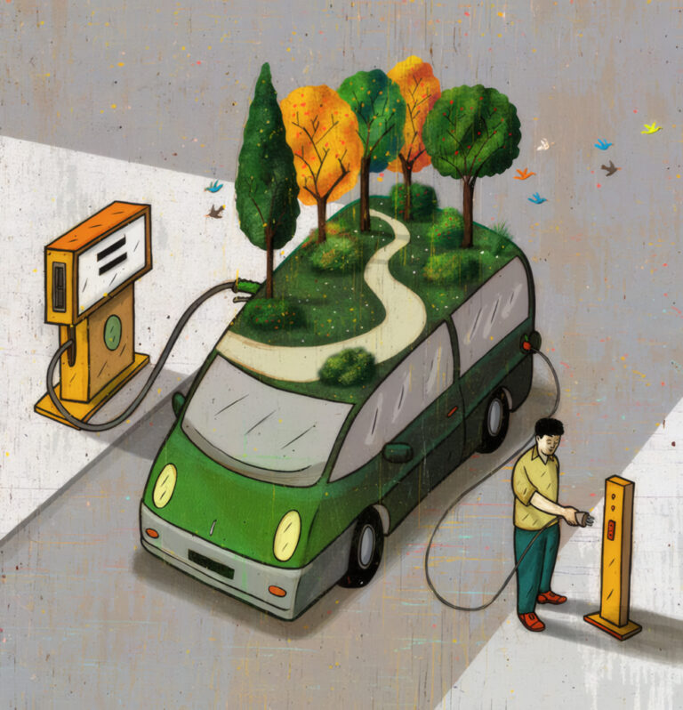 Auto ecologica - Opera di Alberto Ruggieri