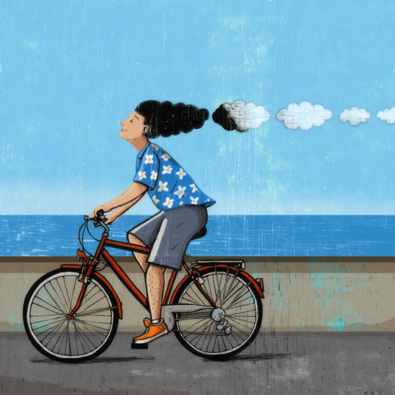 Ciclista - Opera di Alberto Ruggieri