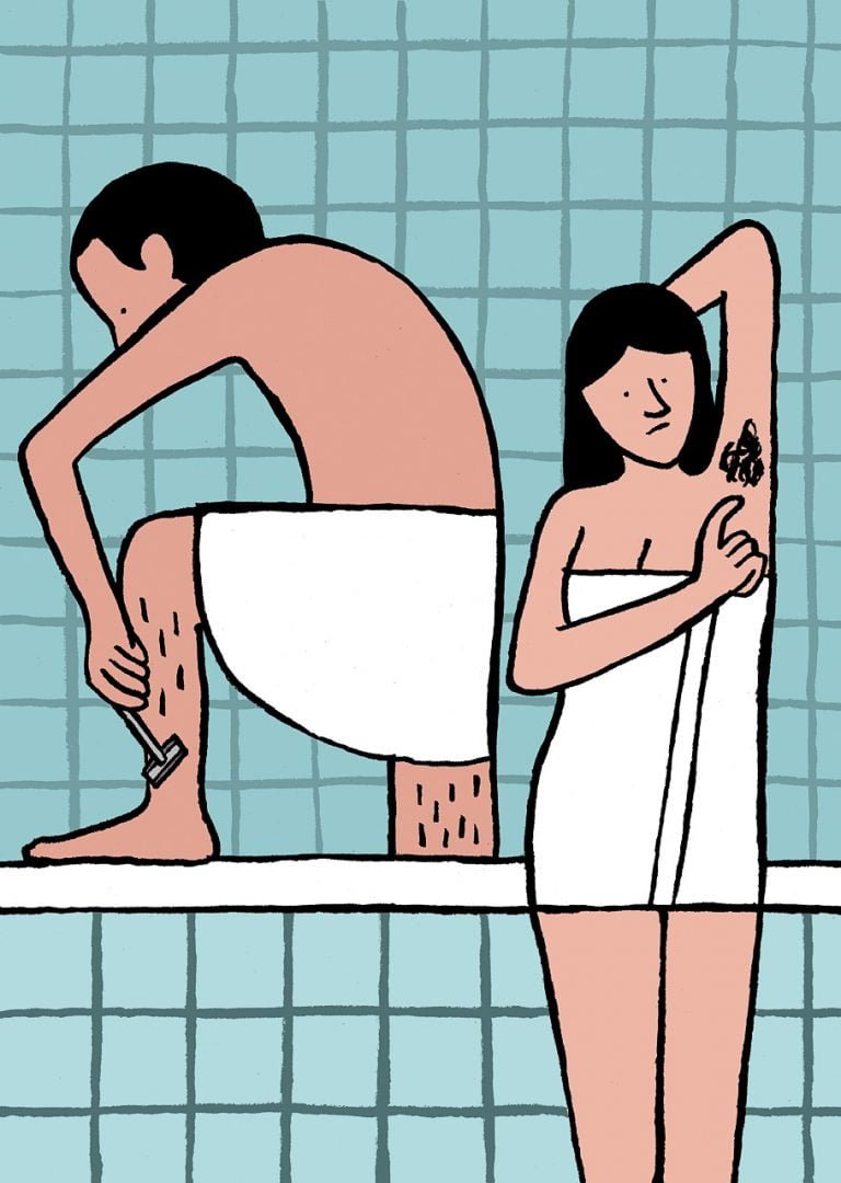 Bathroom - Illustrazione di Jean Jullien