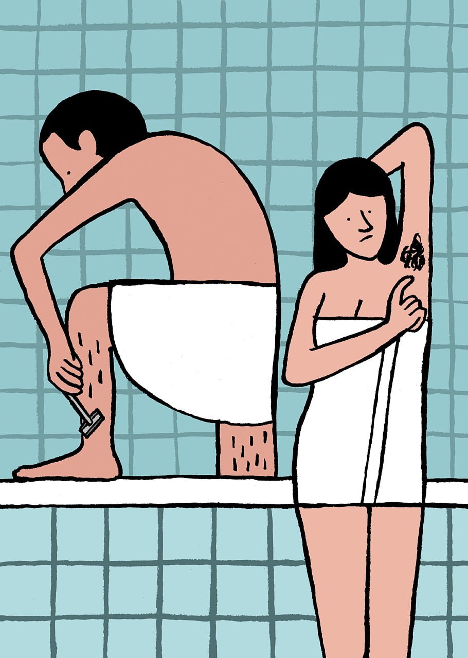 Bathroom - Illustrazione di Jean Jullien