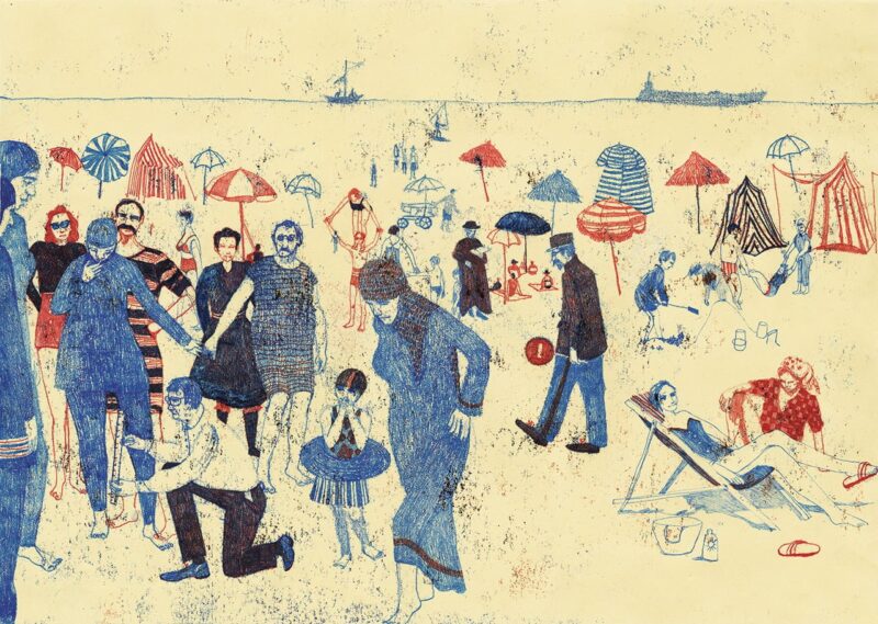 Birkini plage - Illustrazione di Sylvie Bello