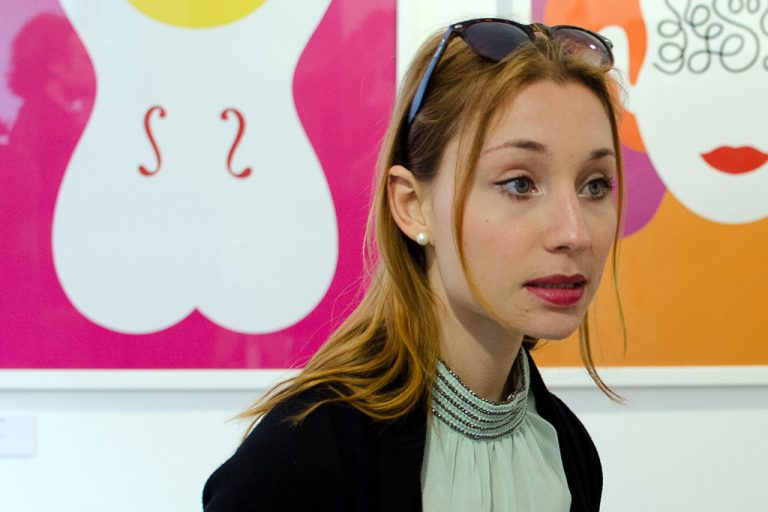 Claudia Stradiotti all'inaugurazione di Rivisti