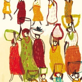 La piazza 02 - Illustrazione di Giulia Pastorino