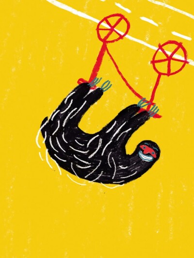 Lui che pigro non è 01 - Illustrazione di Giulia Pastorino