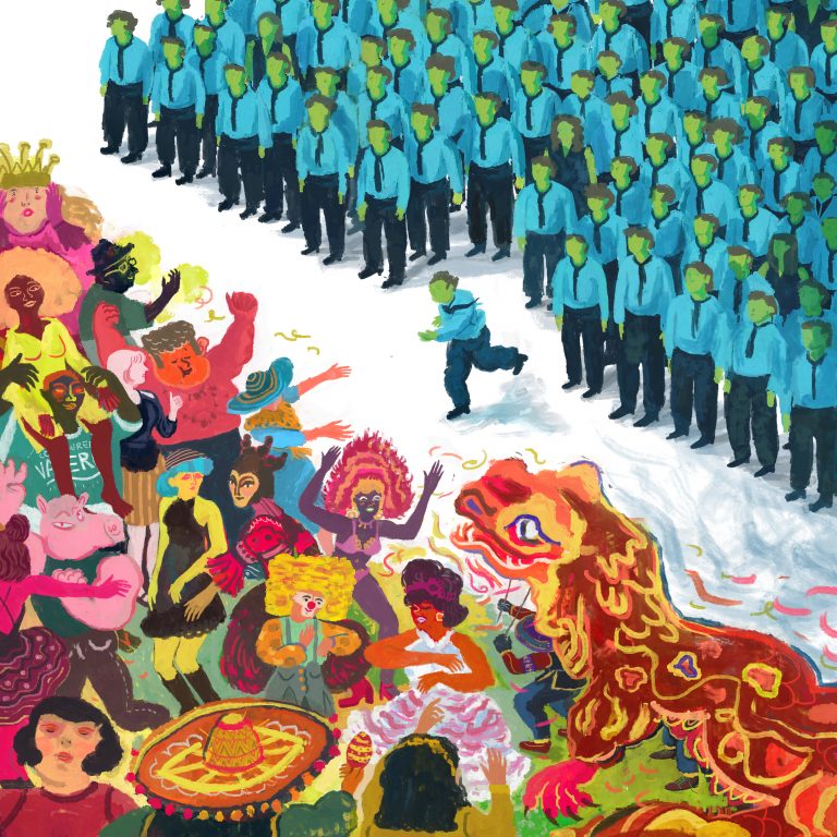 Beato il caos - Illustrazione di Giulia Canala (Pubblicata sul Calendario 2019)