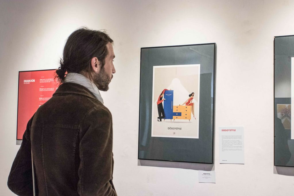 Inaugurazione della mostra Drawjob allo Studio d'arte Andromeda di Trento