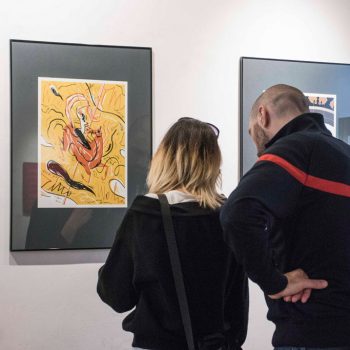 Inaugurazione della mostra Drawjob allo Studio d'arte Andromeda di Trento
