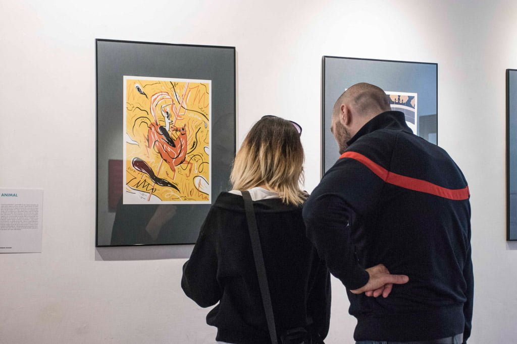 Inaugurazione della mostra Drawjob allo Studio d'arte Andromeda di Trento