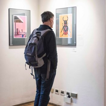 Inaugurazione della mostra Drawjob allo Studio d'arte Andromeda di Trento