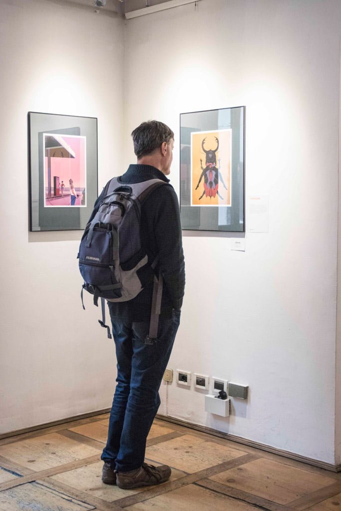 Inaugurazione della mostra Drawjob allo Studio d'arte Andromeda di Trento