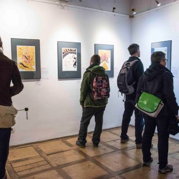 Inaugurazione della mostra Drawjob allo Studio d'arte Andromeda di Trento