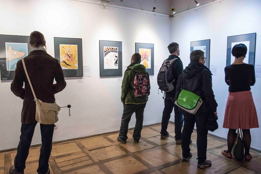 Inaugurazione della mostra Drawjob allo Studio d'arte Andromeda di Trento