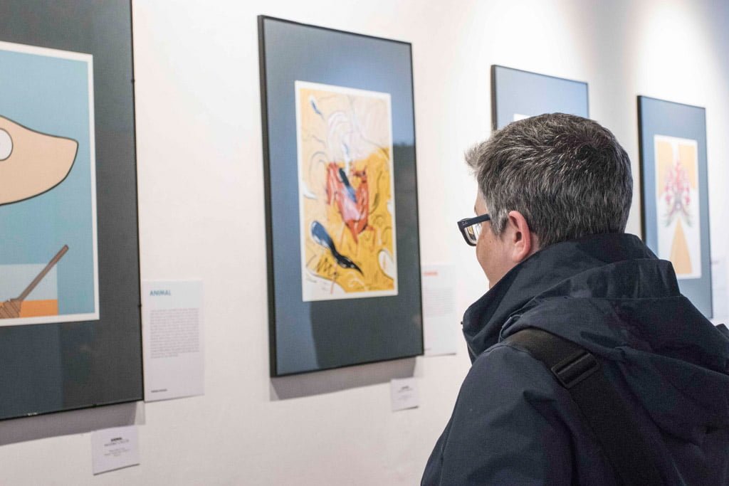 Inaugurazione della mostra Drawjob allo Studio d'arte Andromeda di Trento