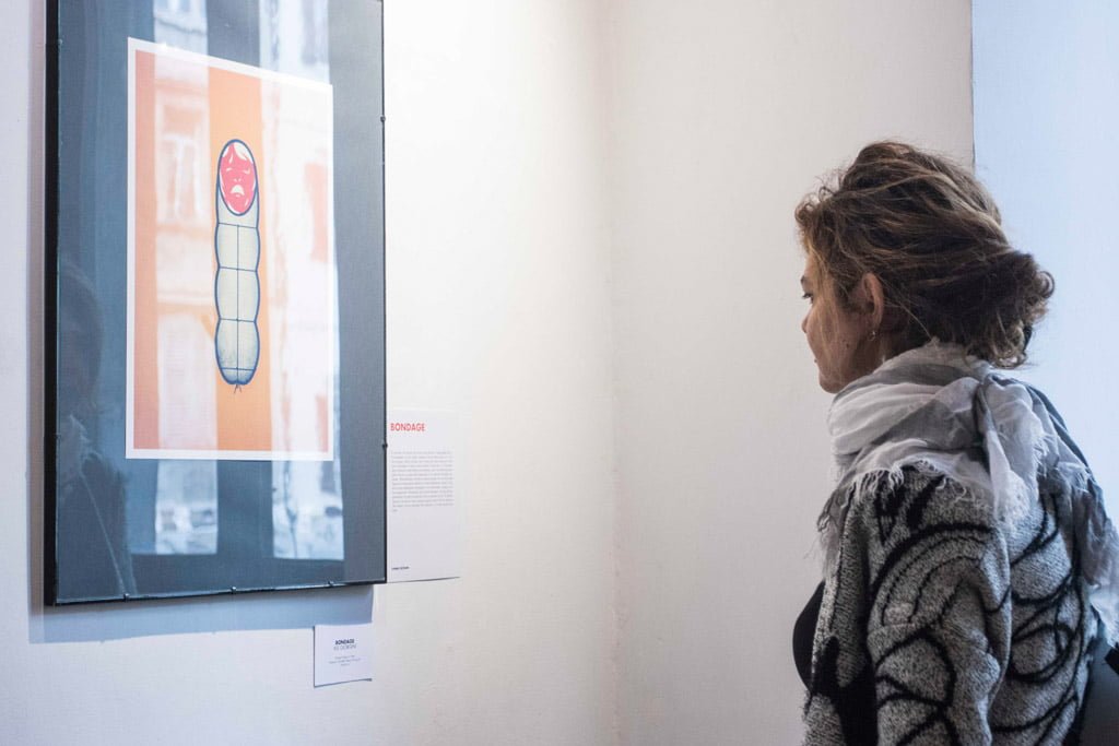 Inaugurazione della mostra Drawjob allo Studio d'arte Andromeda di Trento
