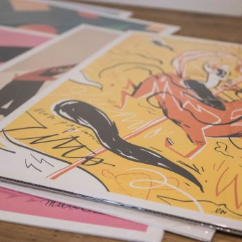 Inaugurazione della mostra Drawjob allo Studio d'arte Andromeda di Trento