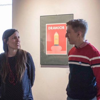 Inaugurazione della mostra Drawjob allo Studio d'arte Andromeda di Trento