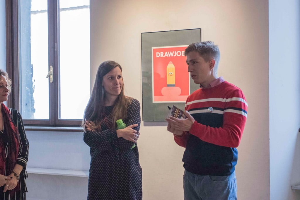 Inaugurazione della mostra Drawjob allo Studio d'arte Andromeda di Trento