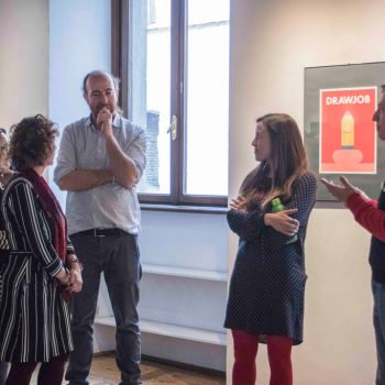 Inaugurazione della mostra Drawjob allo Studio d'arte Andromeda di Trento