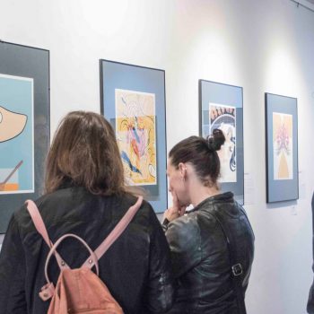 Inaugurazione della mostra Drawjob allo Studio d'arte Andromeda di Trento