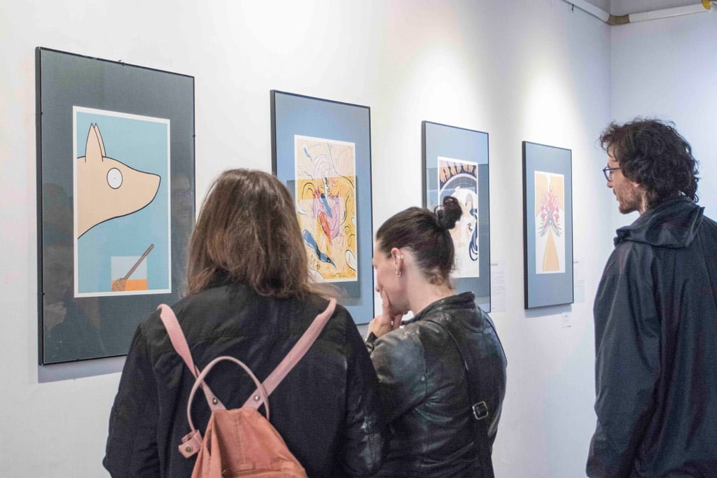 Inaugurazione della mostra Drawjob allo Studio d'arte Andromeda di Trento