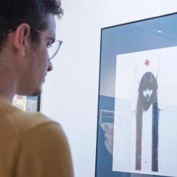 Inaugurazione della mostra Drawjob allo Studio d'arte Andromeda di Trento