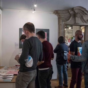 Inaugurazione della mostra Drawjob allo Studio d'arte Andromeda di Trento