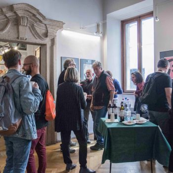 Inaugurazione della mostra Drawjob allo Studio d'arte Andromeda di Trento