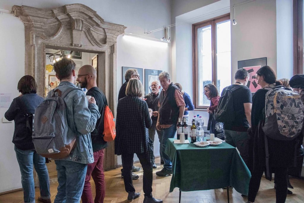 Inaugurazione della mostra Drawjob allo Studio d'arte Andromeda di Trento