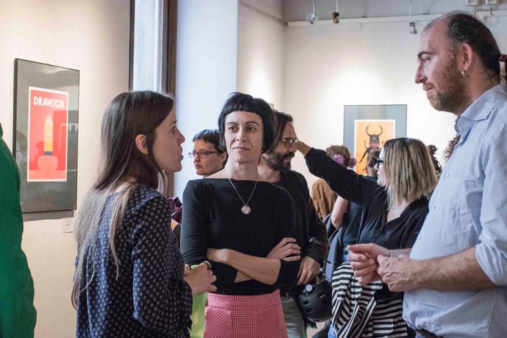 Inaugurazione della mostra Drawjob allo Studio d'arte Andromeda di Trento