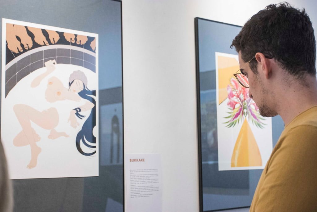 Inaugurazione della mostra Drawjob allo Studio d'arte Andromeda di Trento