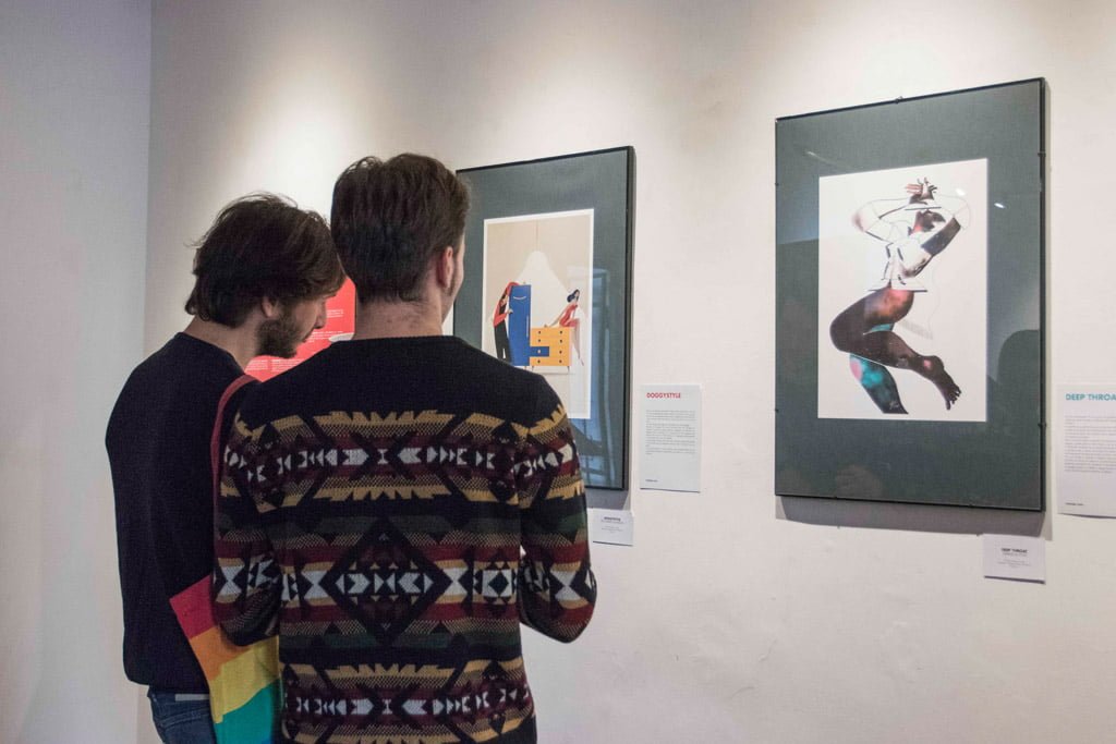 Inaugurazione della mostra Drawjob allo Studio d'arte Andromeda di Trento