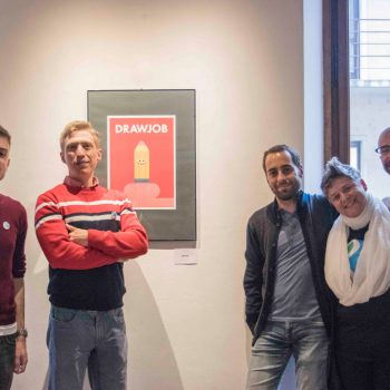 Inaugurazione della mostra Drawjob allo Studio d'arte Andromeda di Trento