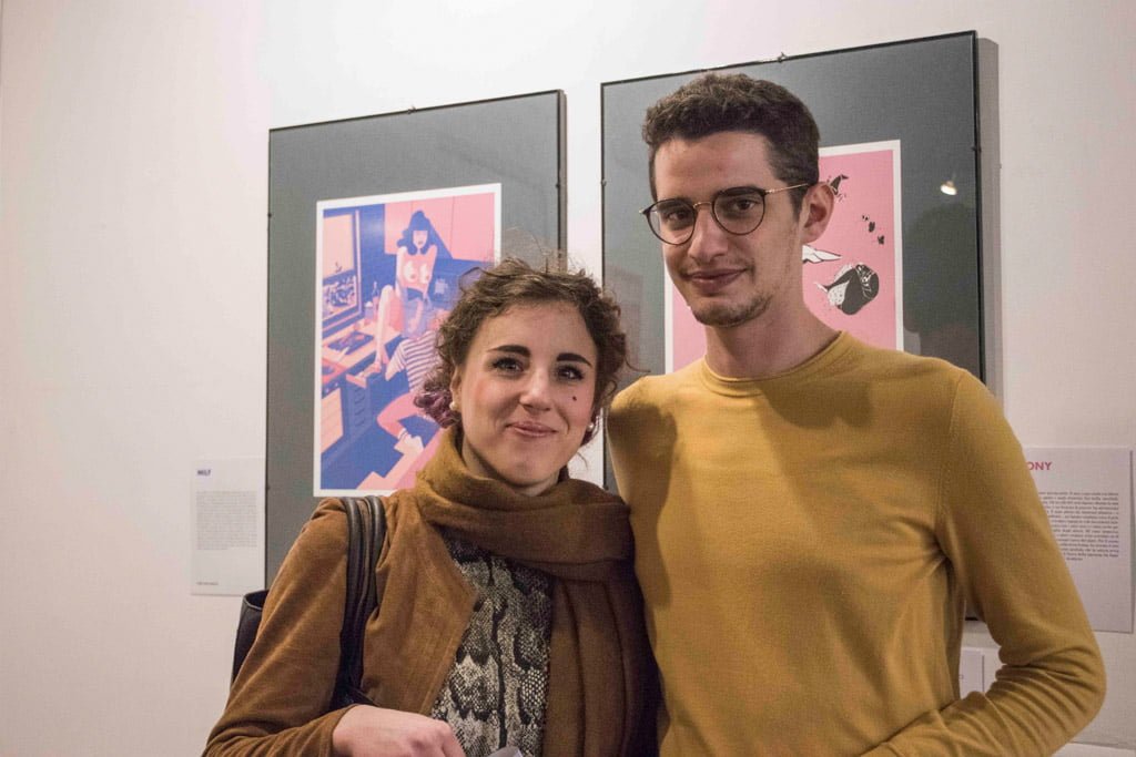 Inaugurazione della mostra Drawjob allo Studio d'arte Andromeda di Trento