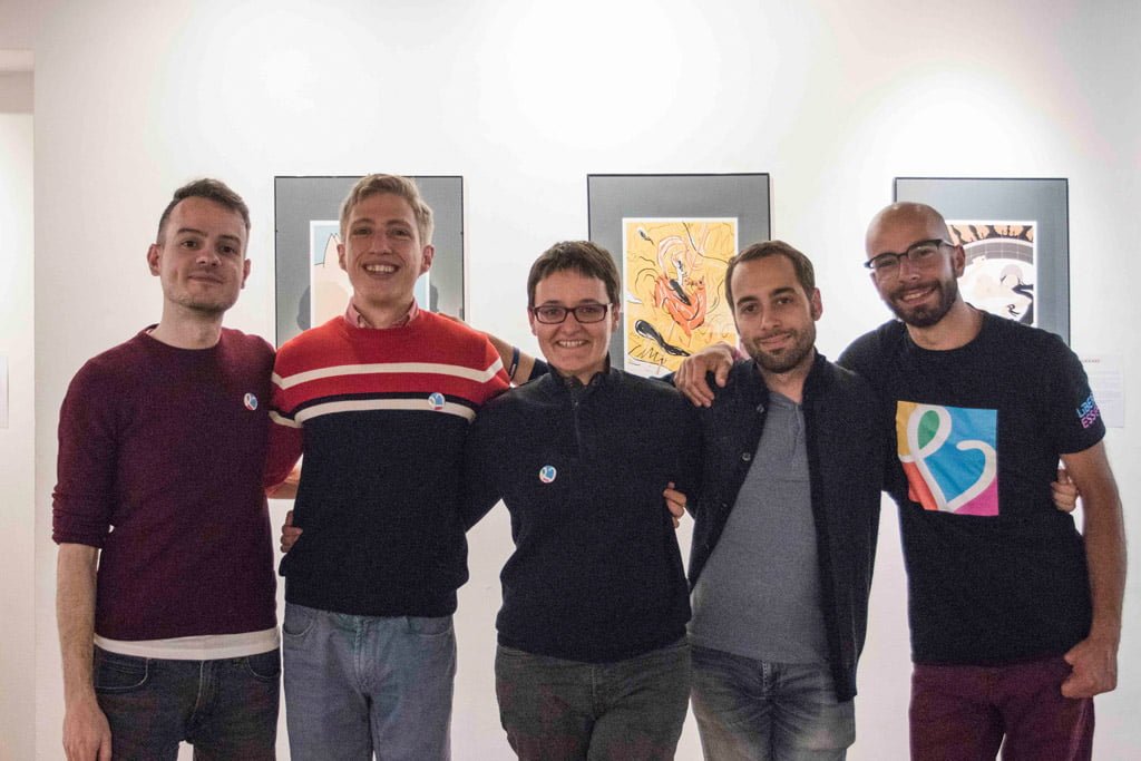 Inaugurazione della mostra Drawjob allo Studio d'arte Andromeda di Trento