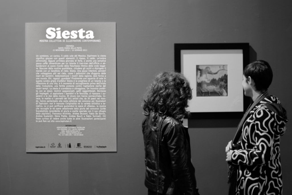 Inaugurazione Siesta ed Elogio della pigrizia di Guido Scarabottolo