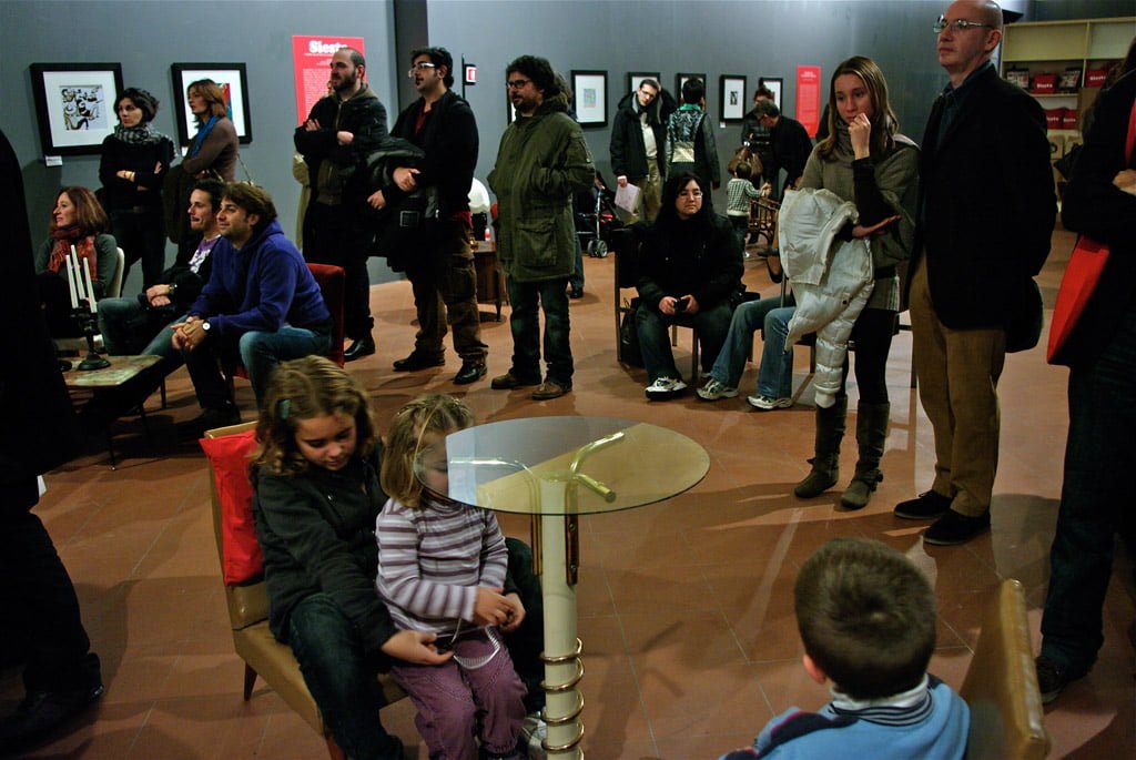 Inaugurazione Siesta ed Elogio della pigrizia di Guido Scarabottolo