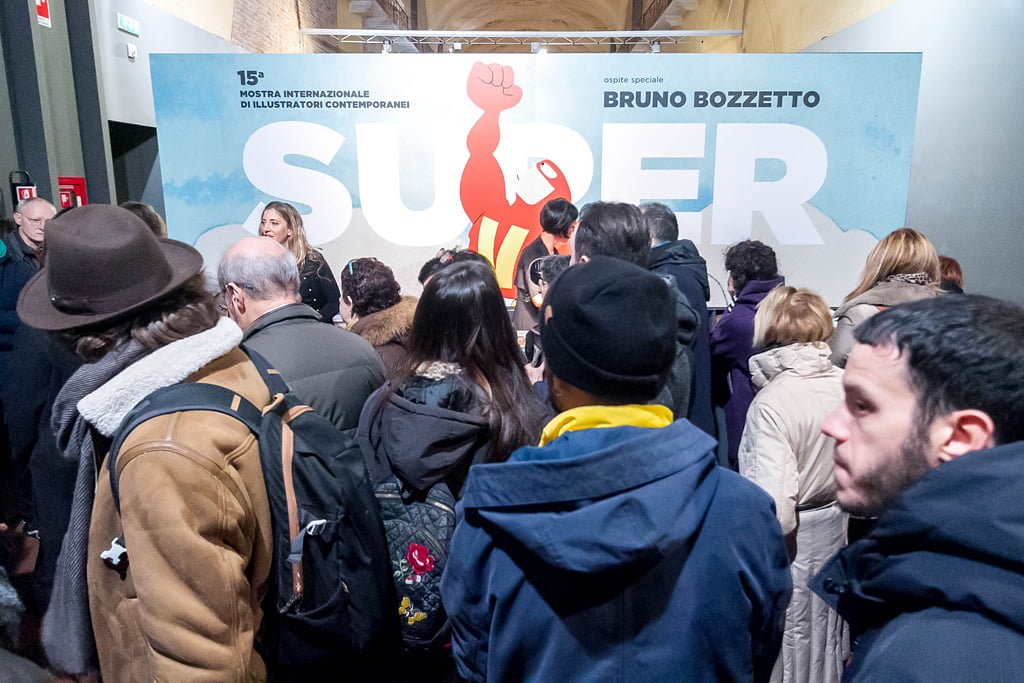 Inaugurazione mostra Super con Bruno Bozzetto