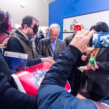 Inaugurazione mostra Super con Bruno Bozzetto