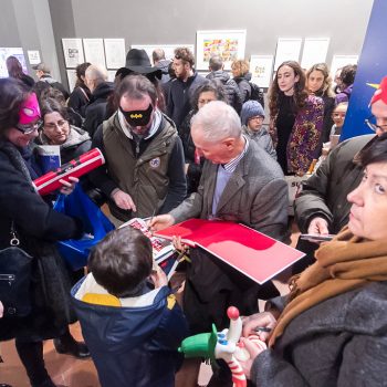 Inaugurazione mostra Super con Bruno Bozzetto