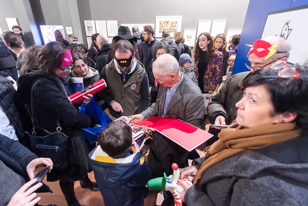 Inaugurazione mostra Super con Bruno Bozzetto