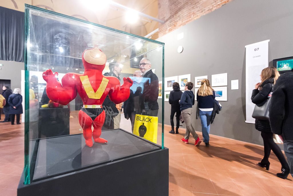 Inaugurazione mostra Super con Bruno Bozzetto